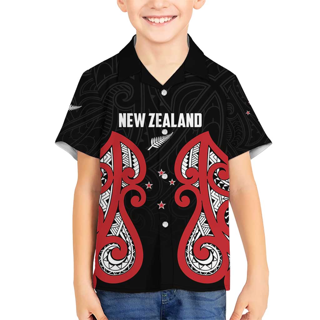 Custom Rugby New Zealand Kid Hawaiian Shirt Baby Black Go Champions