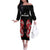 Custom Rugby New Zealand Off The Shoulder Long Sleeve Dress Baby Black Go Champions