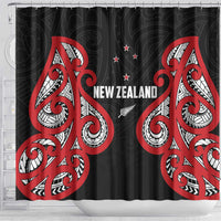Rugby New Zealand Shower Curtain Baby Black Go Champions