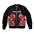 Custom Rugby New Zealand Sleeve Zip Bomber Jacket Baby Black Go Champions