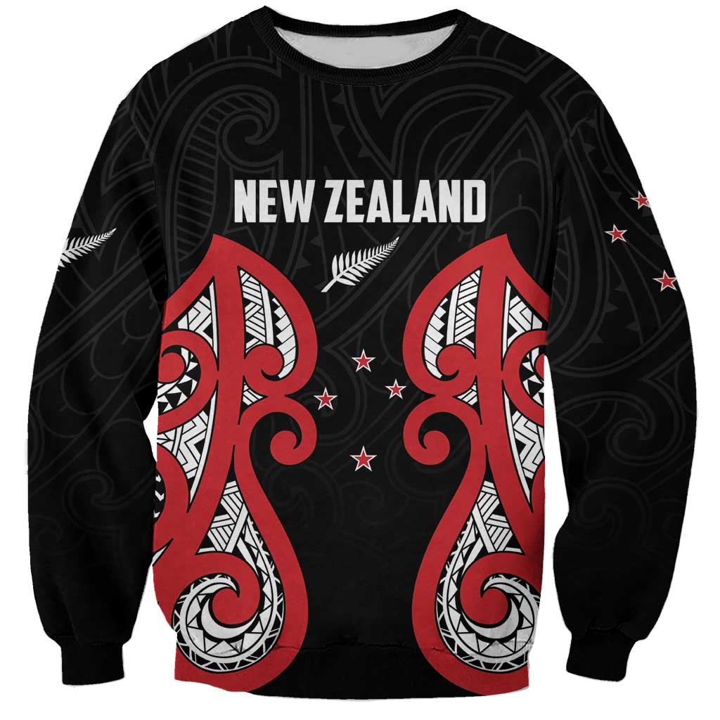 Custom Rugby New Zealand Sweatshirt Baby Black Go Champions