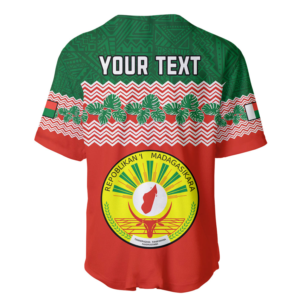 Personalised Madagascar Baseball Jersey Madagasikara Seal Baobab African Pattern - Wonder Print Shop