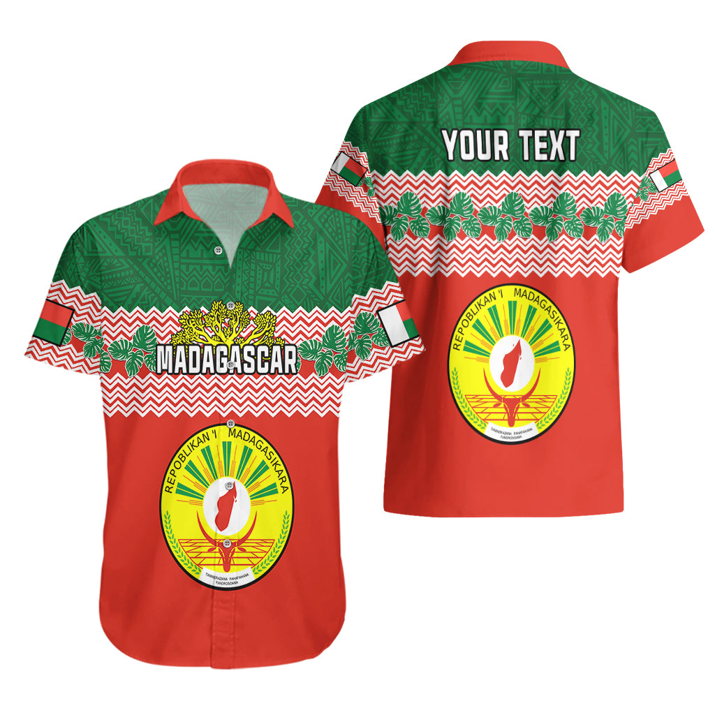 Personalised Madagascar Hawaiian Shirt Madagasikara Seal Baobab African Pattern - Wonder Print Shop
