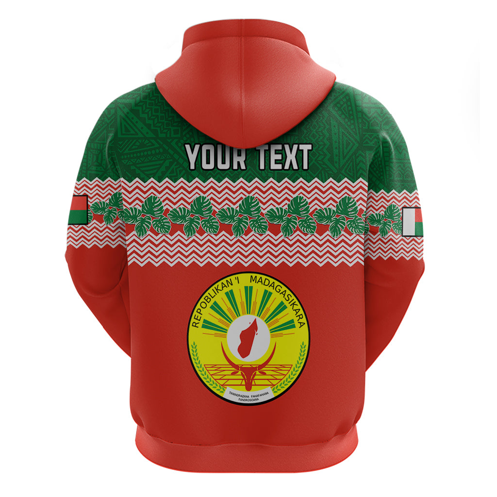 Personalised Madagascar Hoodie Madagasikara Seal Baobab African Pattern - Wonder Print Shop