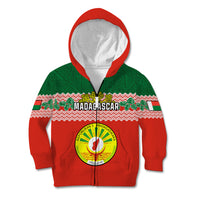 Personalised Madagascar Kid Hoodie Madagasikara Seal Baobab African Pattern - Wonder Print Shop