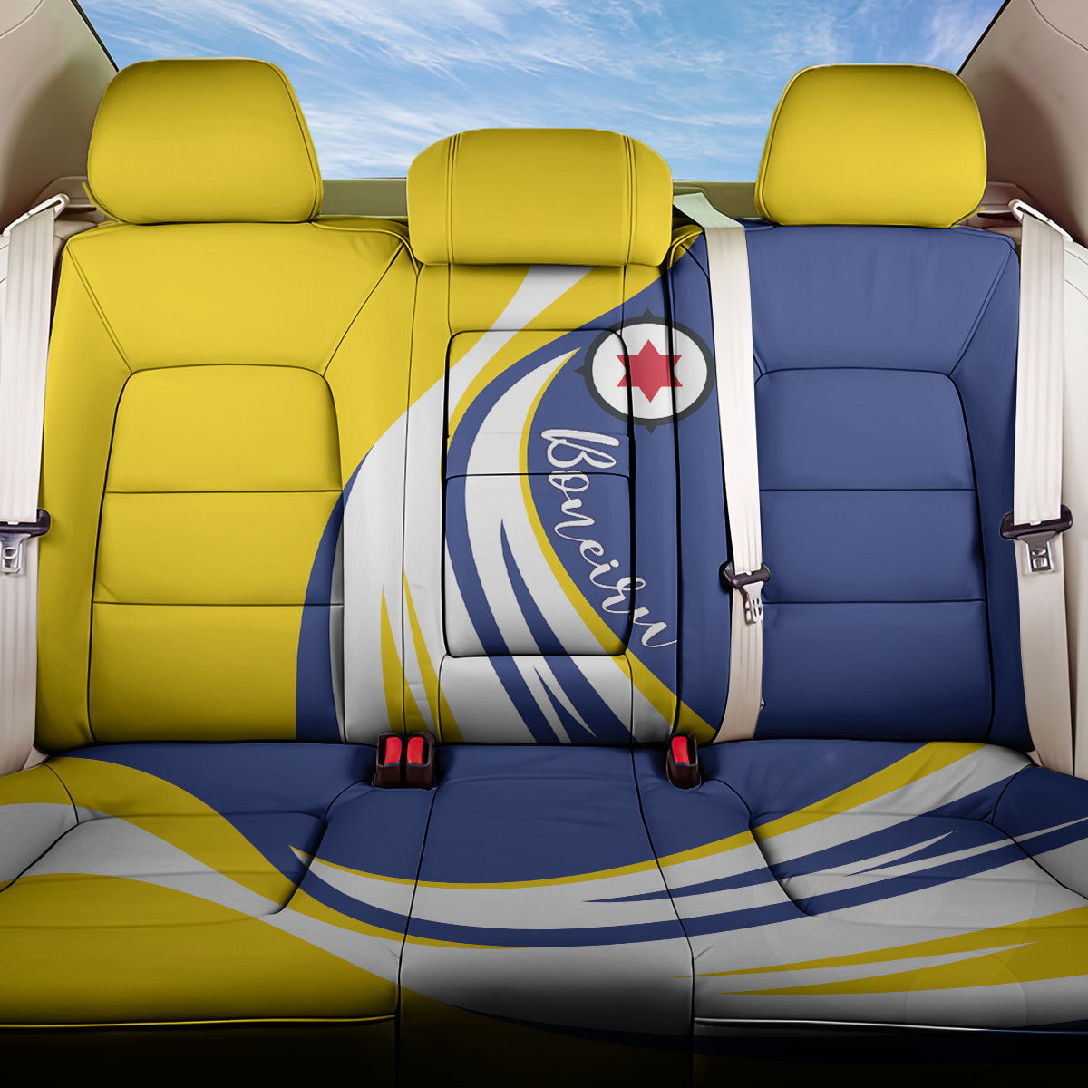 Boneiru Flag Stylized Back Car Seat Cover