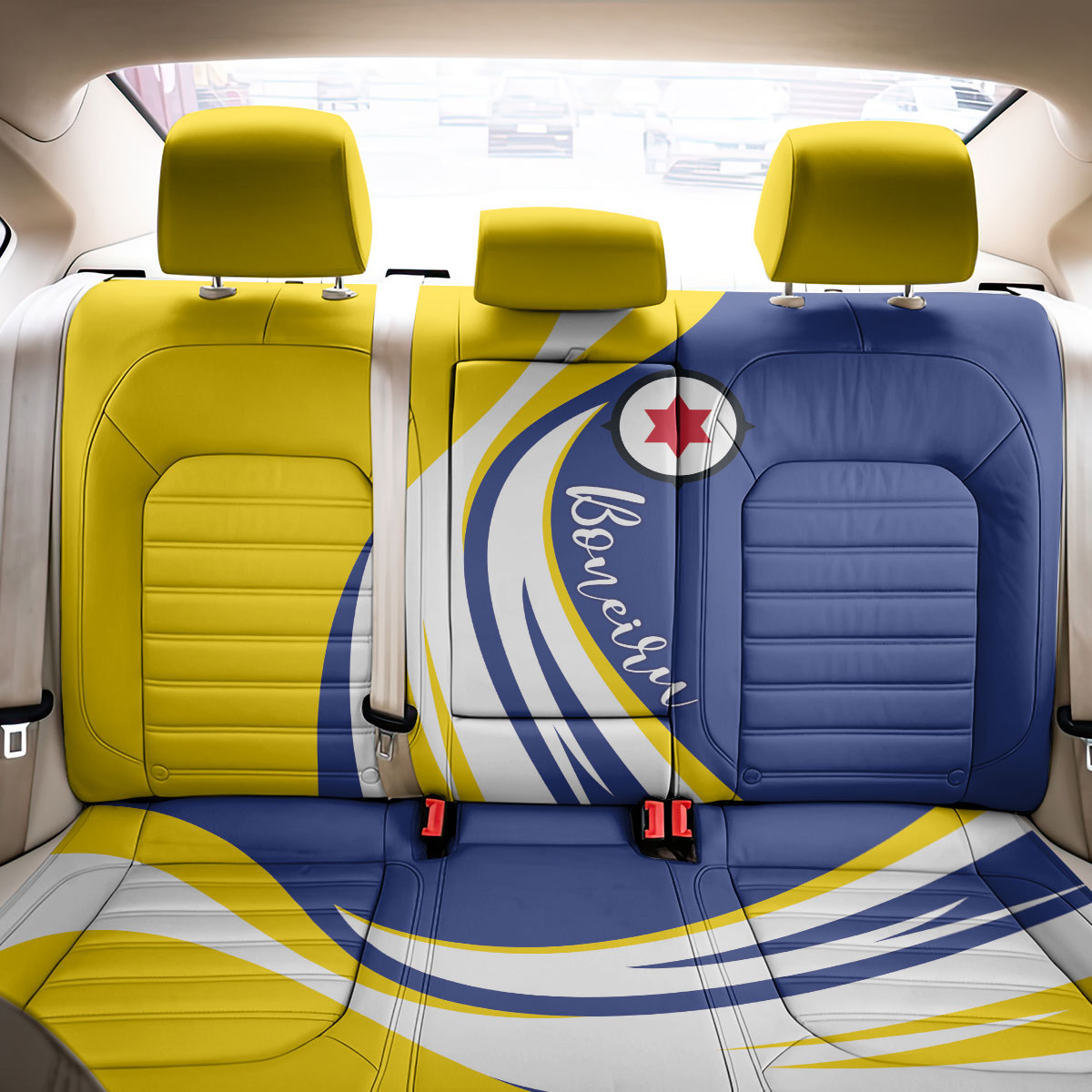 Boneiru Flag Stylized Back Car Seat Cover