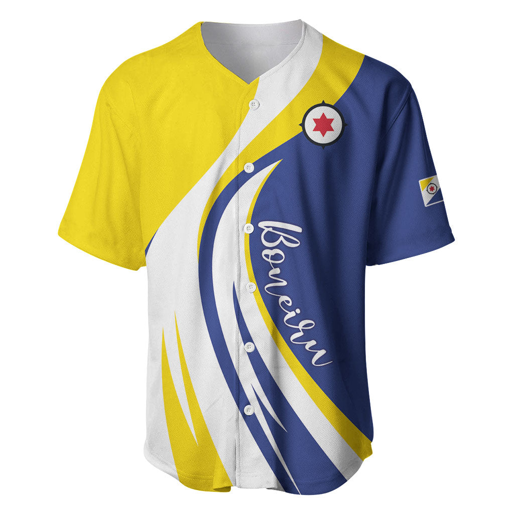Personalized Boneiru Flag Stylized Baseball Jersey