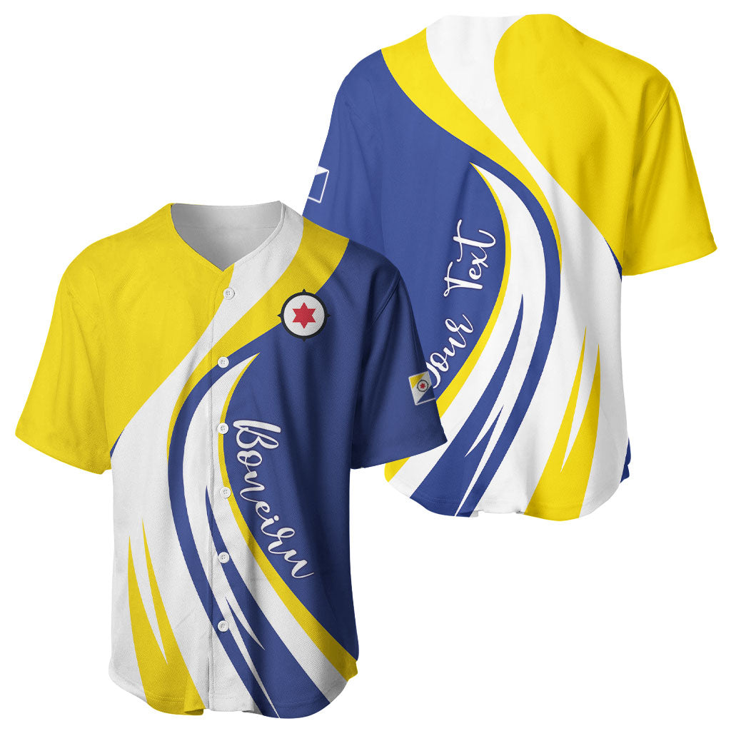 Personalized Boneiru Flag Stylized Baseball Jersey