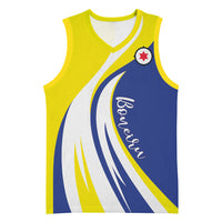 Personalized Boneiru Flag Stylized Basketball Jersey