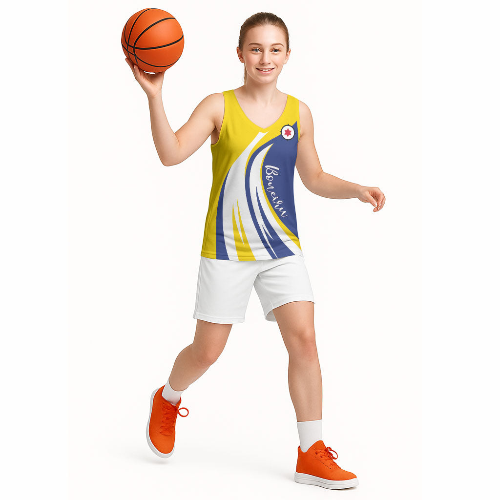 Personalized Boneiru Flag Stylized Basketball Jersey