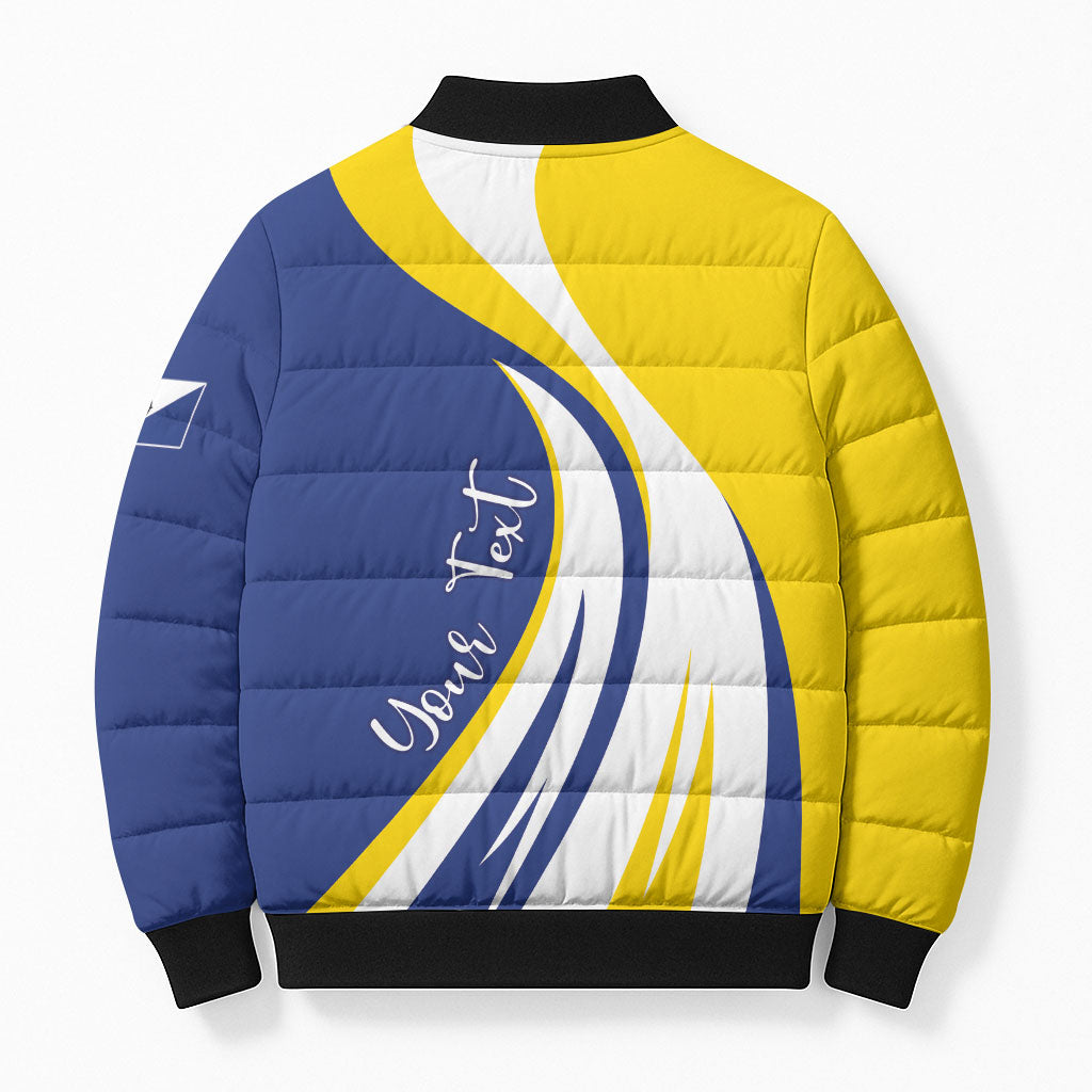 Personalized Boneiru Flag Stylized Bomber Puffer Jacket