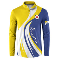 Personalized Boneiru Flag Stylized Button Sweatshirt