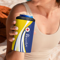 Personalized Boneiru Flag Stylized 4 in 1 Can Cooler Tumbler