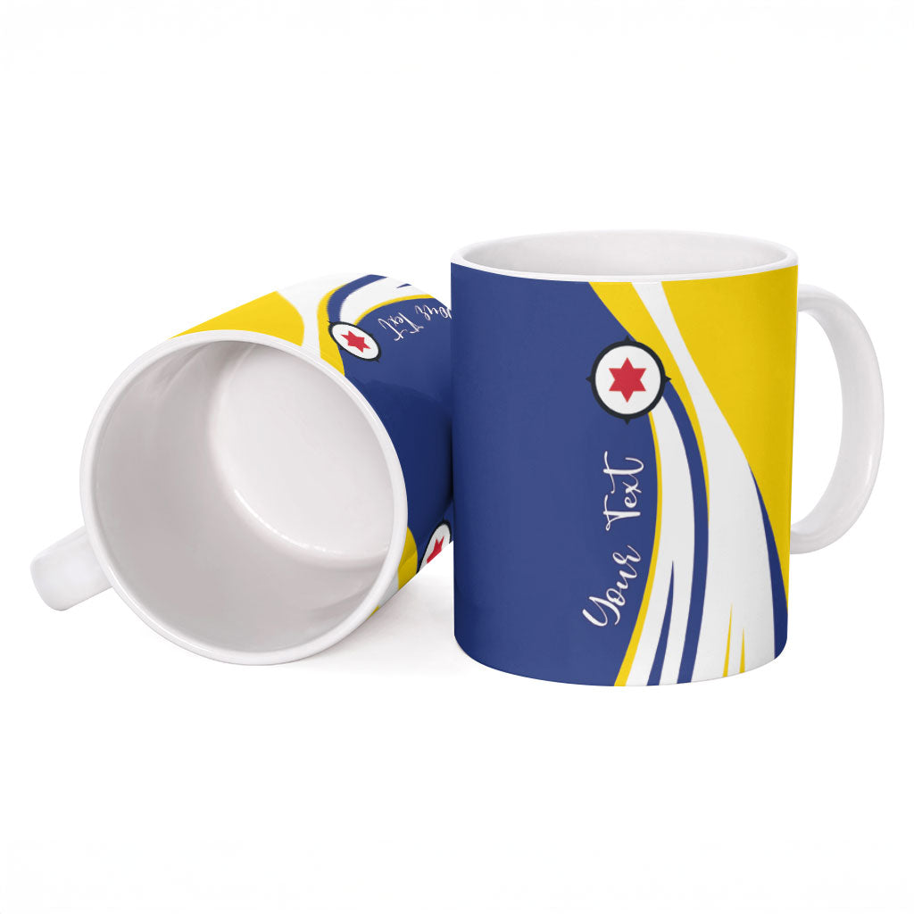 Personalized Boneiru Flag Stylized Ceramic Mug