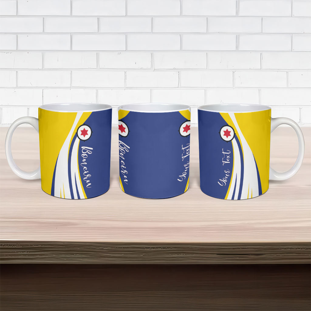 Personalized Boneiru Flag Stylized Ceramic Mug