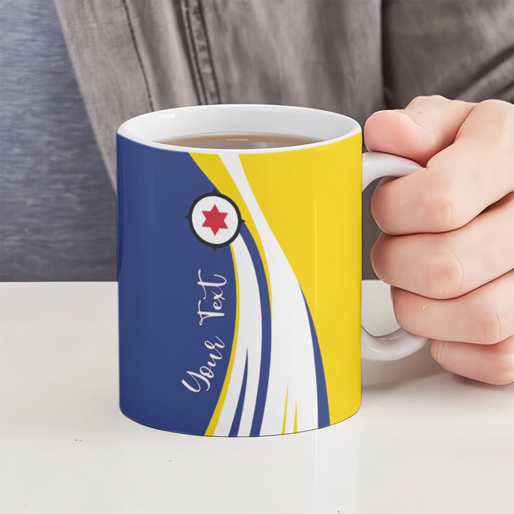 Personalized Boneiru Flag Stylized Ceramic Mug