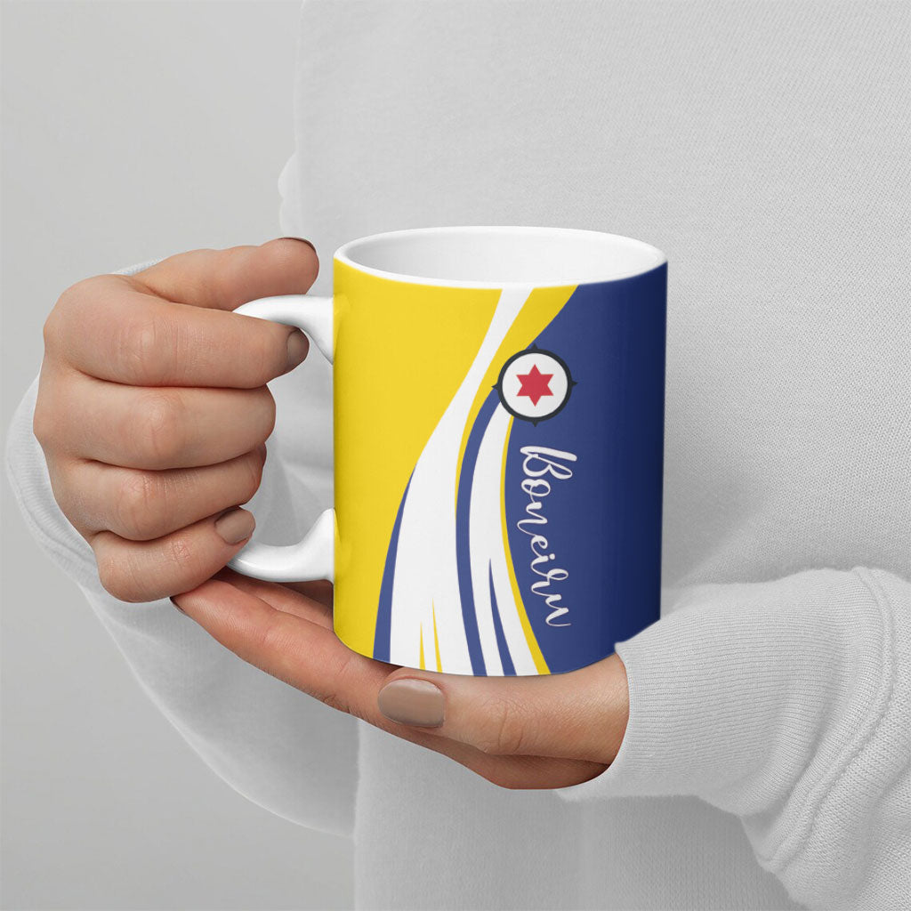 Personalized Boneiru Flag Stylized Ceramic Mug