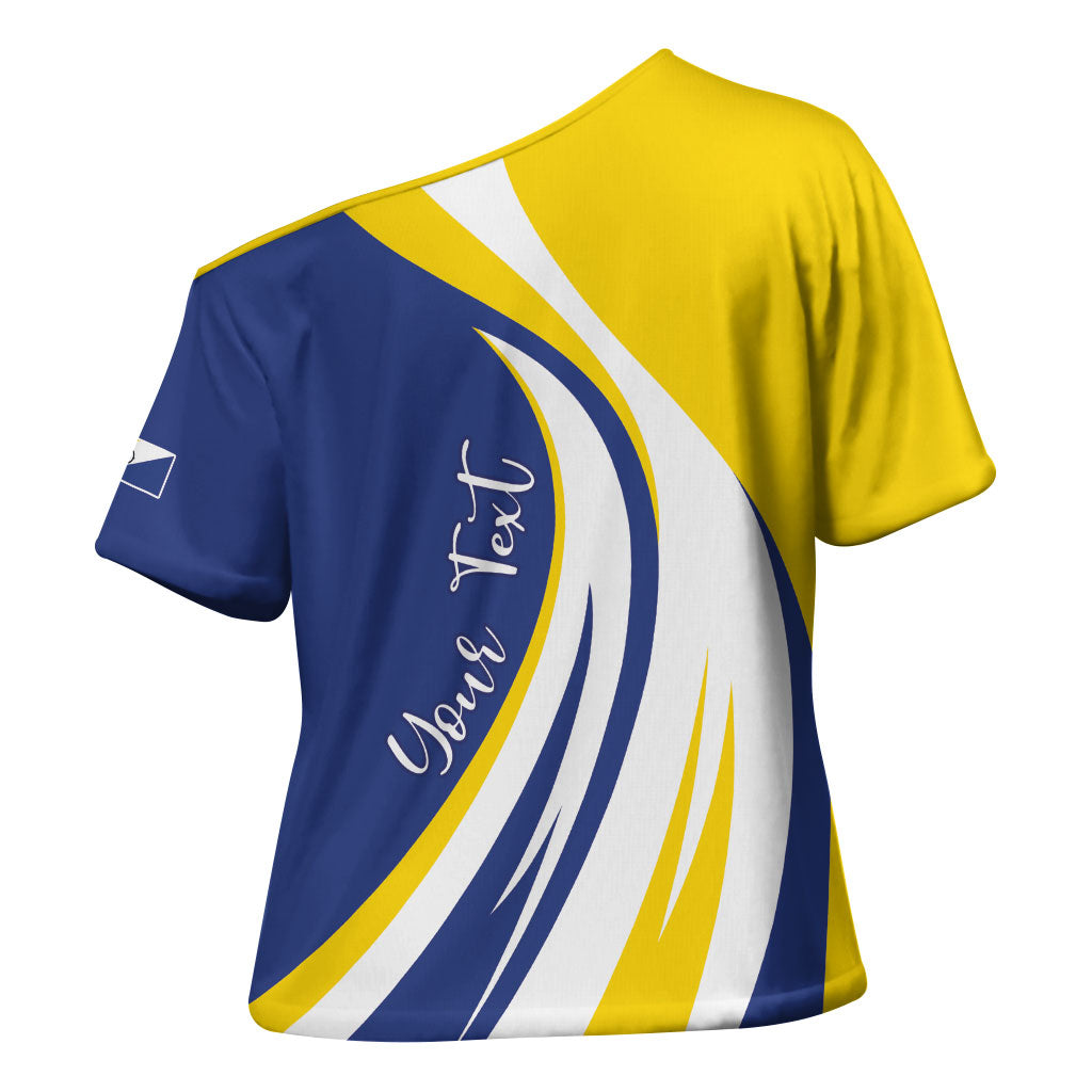 Personalized Boneiru Flag Stylized Cross Shoulder Shirt