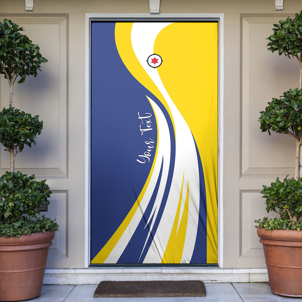 Personalized Boneiru Flag Stylized Door Cover