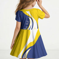 Personalized Boneiru Flag Stylized Kid Short Sleeve Dress