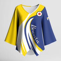 Personalized Boneiru Flag Stylized Kimono Sleeve Blouse