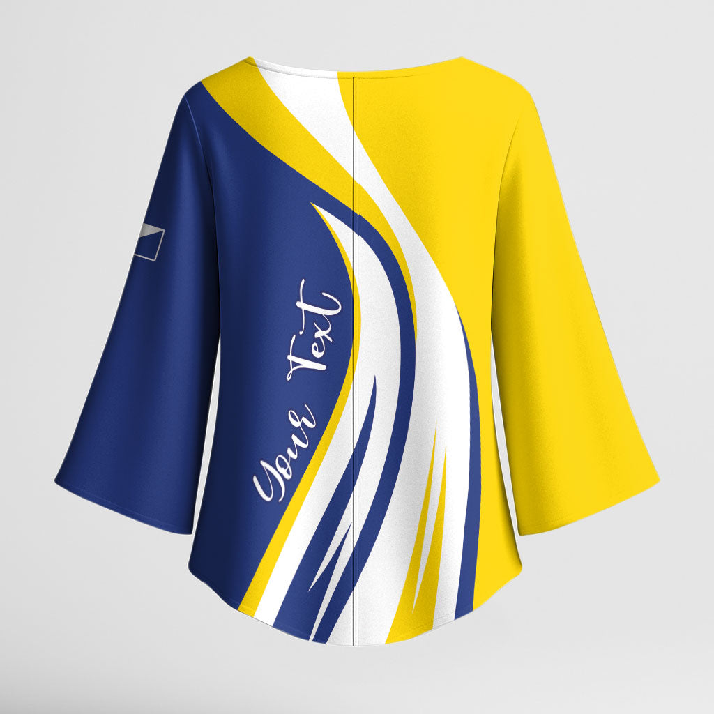 Personalized Boneiru Flag Stylized Kimono Sleeve Blouse