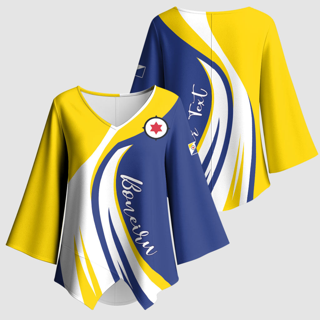 Personalized Boneiru Flag Stylized Kimono Sleeve Blouse