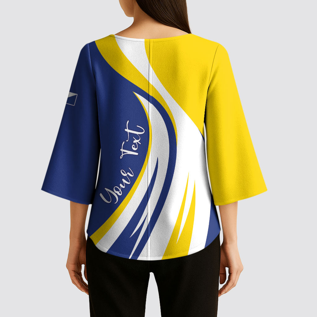 Personalized Boneiru Flag Stylized Kimono Sleeve Blouse