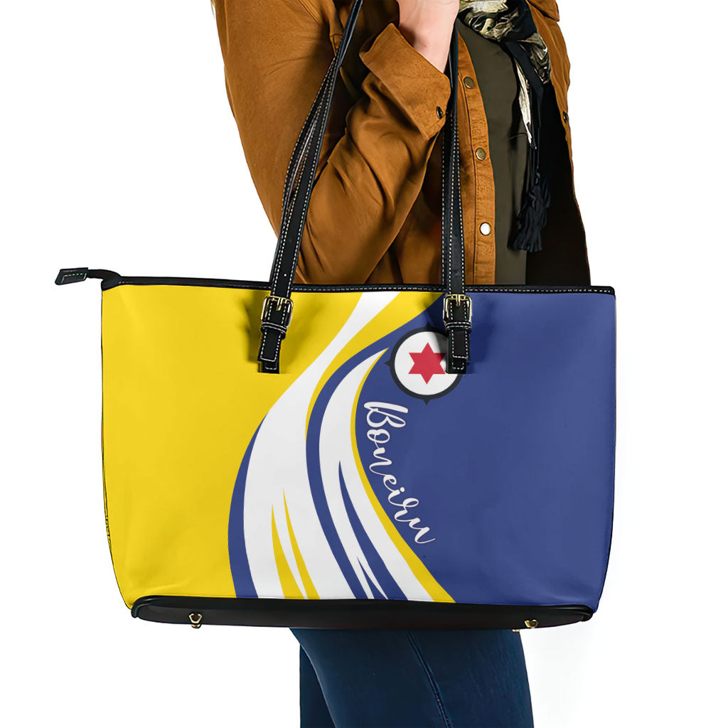 Boneiru Flag Stylized Leather Tote Bag