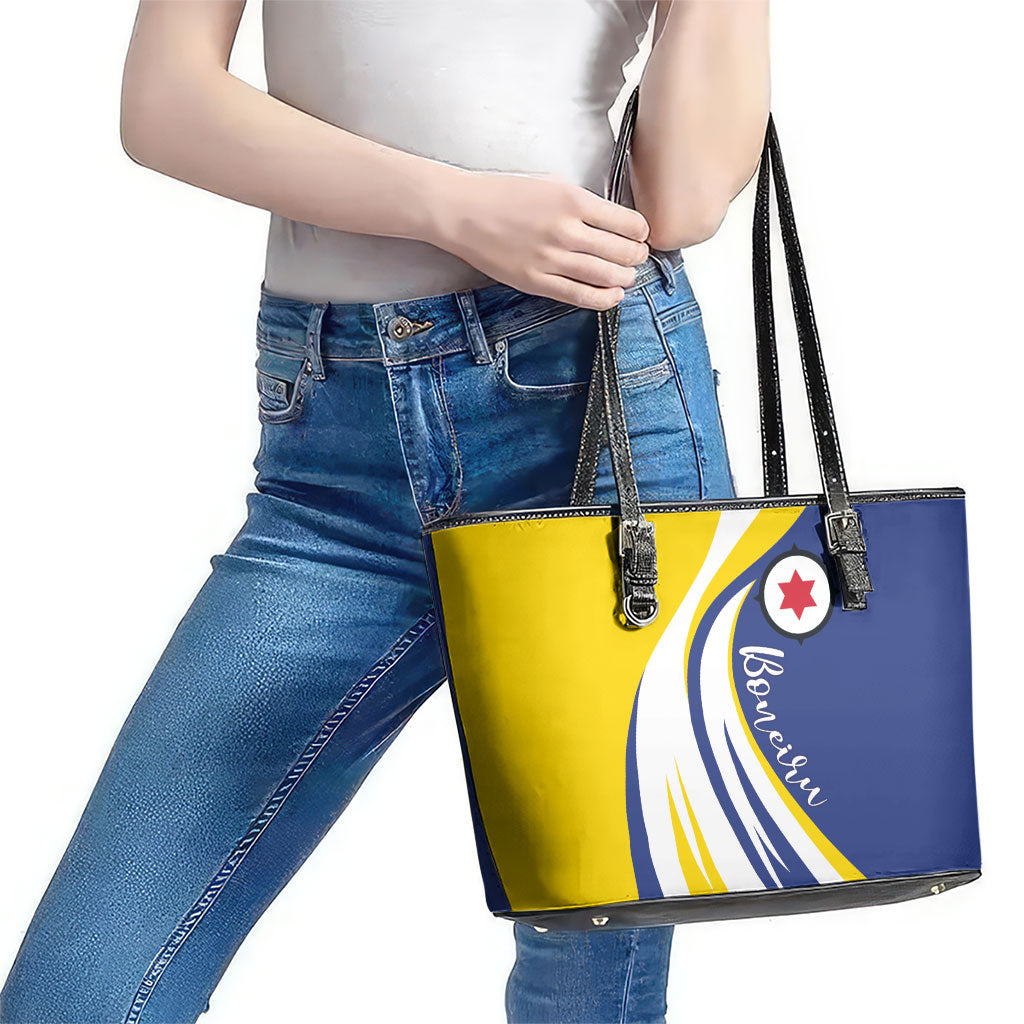 Boneiru Flag Stylized Leather Tote Bag