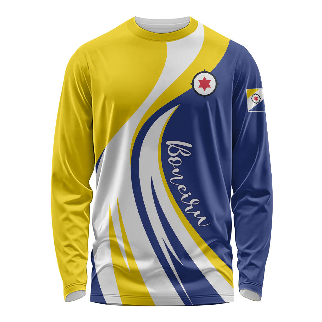 Personalized Boneiru Flag Stylized Long Sleeve Shirt