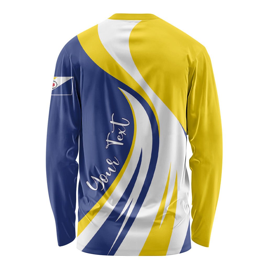 Personalized Boneiru Flag Stylized Long Sleeve Shirt