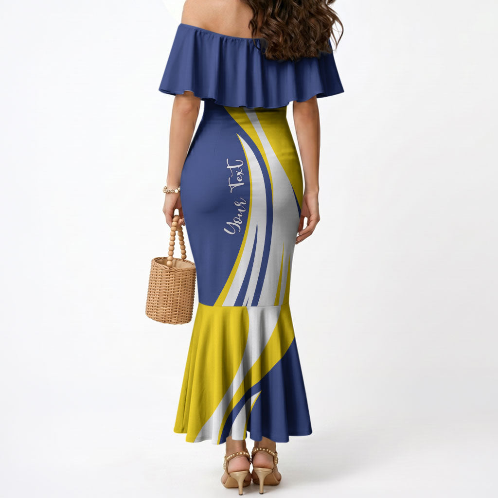 Personalized Boneiru Flag Stylized Mermaid Dress