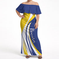 Personalized Boneiru Flag Stylized Off Shoulder Maxi Dress