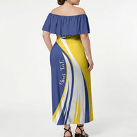 Personalized Boneiru Flag Stylized Off Shoulder Maxi Dress