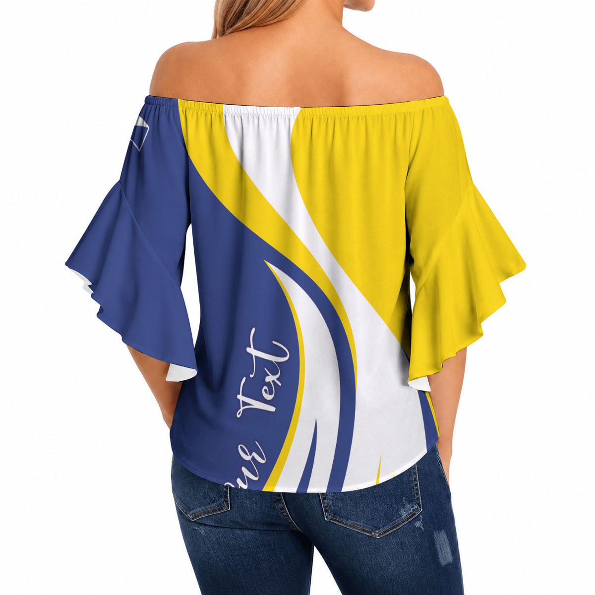 Personalized Boneiru Flag Stylized Off Shoulder Wrap Waist Top