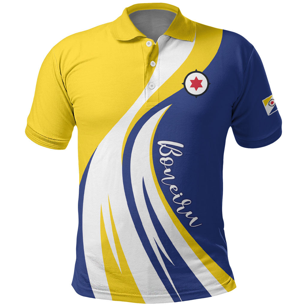 Personalized Boneiru Flag Stylized Polo Shirt