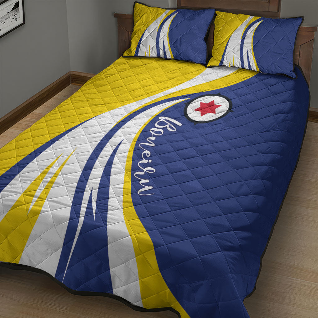 Boneiru Flag Stylized Quilt Bed Set