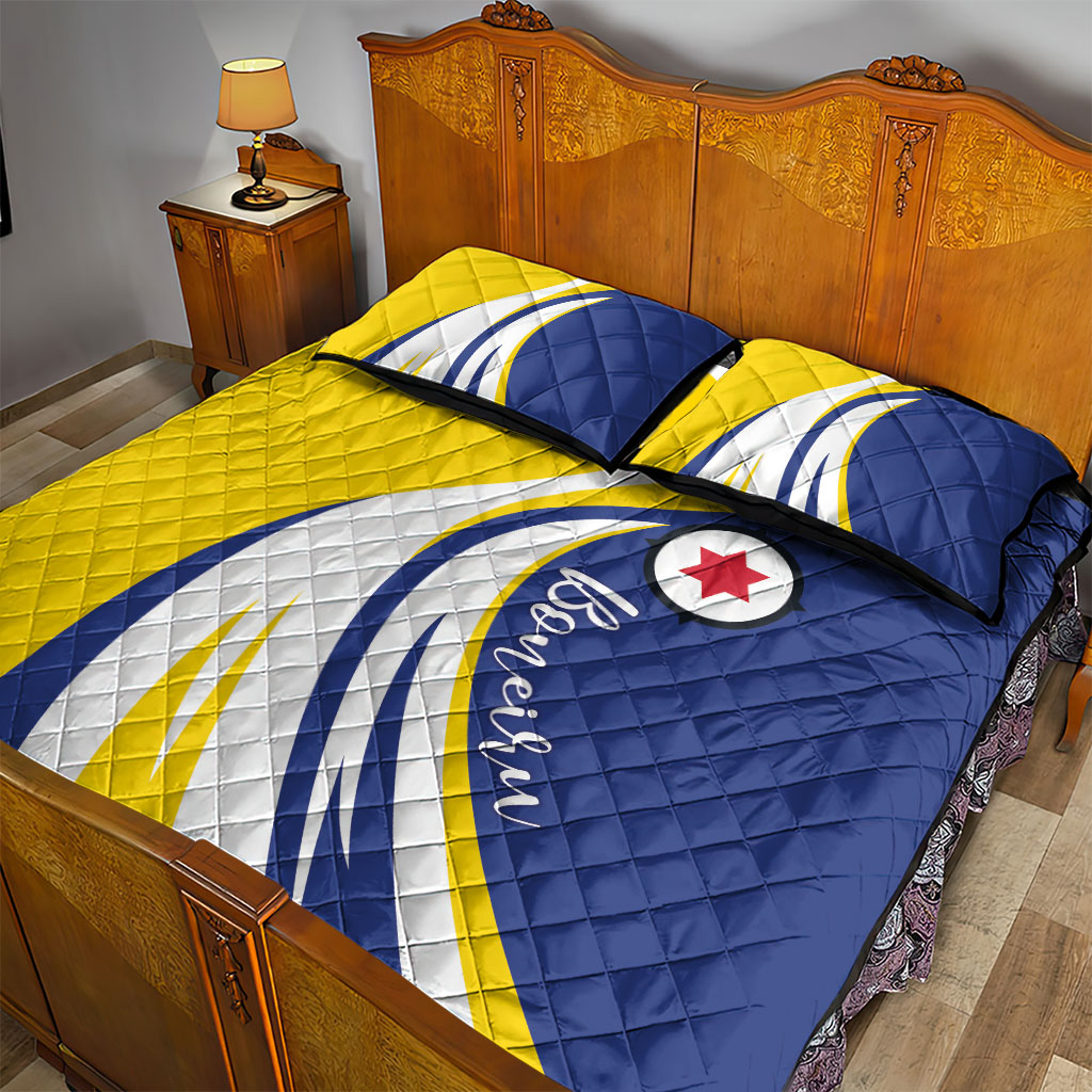 Boneiru Flag Stylized Quilt Bed Set