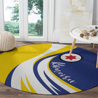 Boneiru Flag Stylized Round Carpet