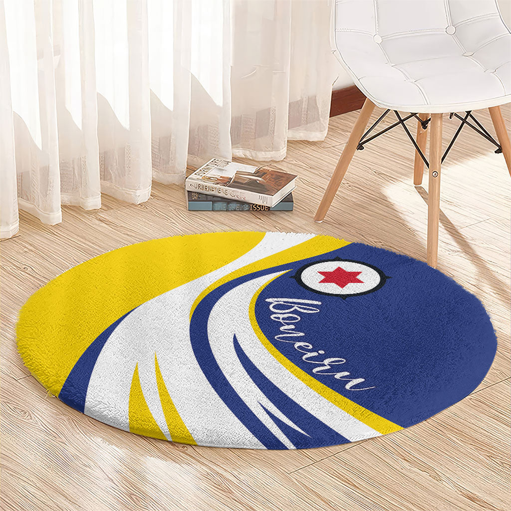 Boneiru Flag Stylized Round Carpet