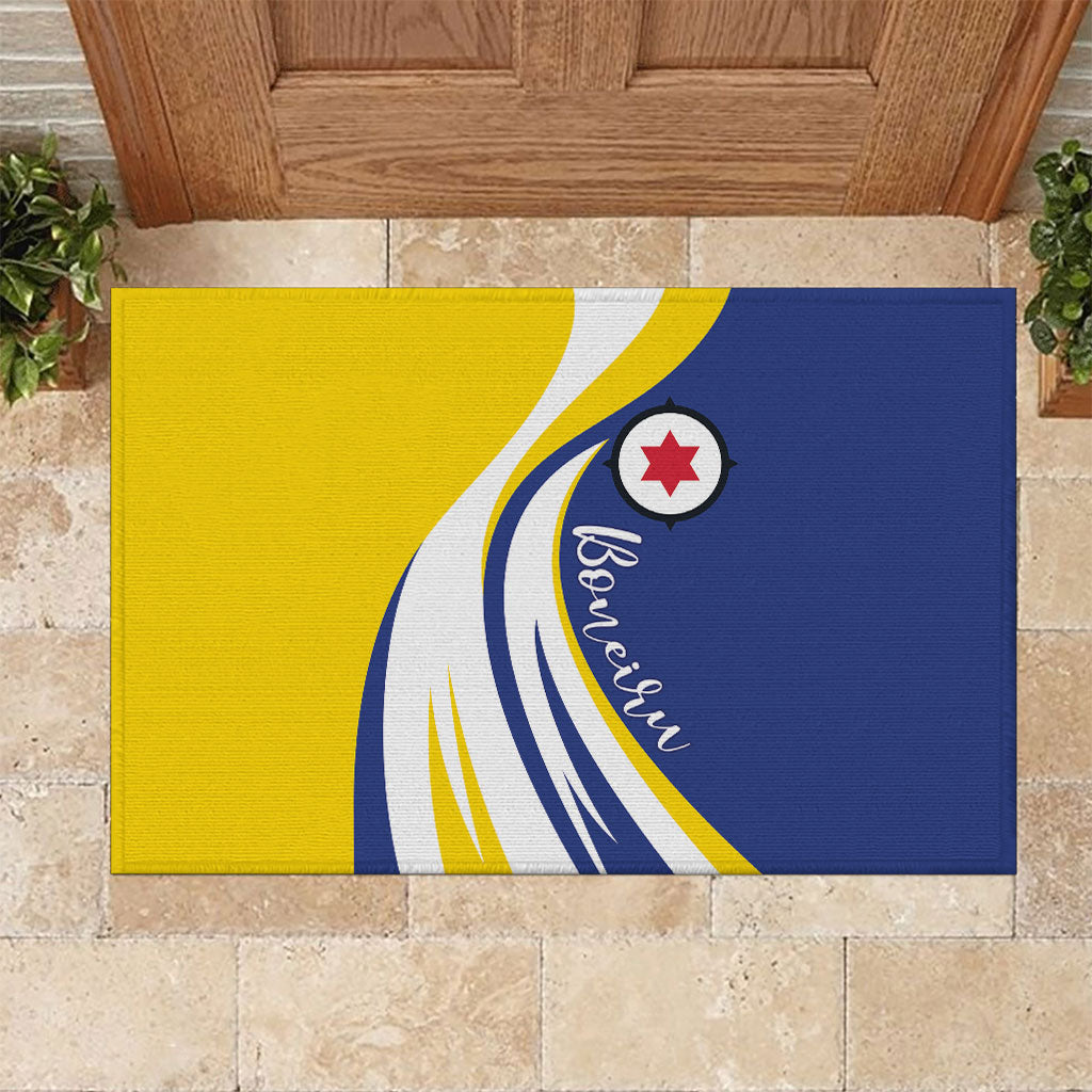 Boneiru Flag Stylized Rubber Doormat