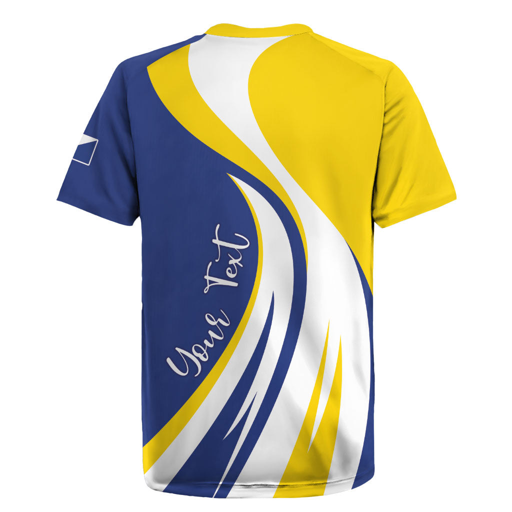 Personalized Boneiru Flag Stylized Rugby Jersey
