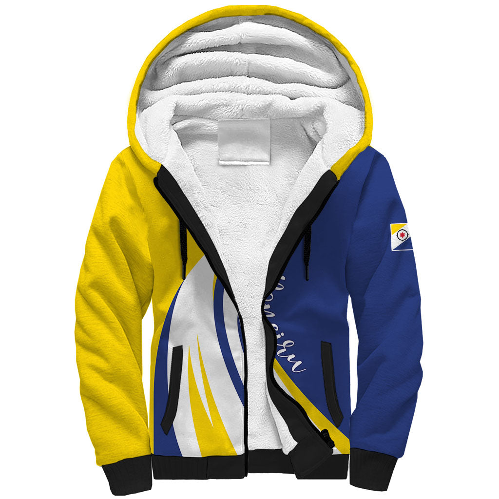Personalized Boneiru Flag Stylized Sherpa Hoodie