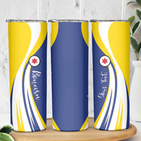 Personalized Boneiru Flag Stylized Skinny Tumbler