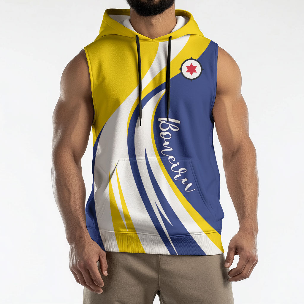 Personalized Boneiru Flag Stylized Sleeveless Hoodie