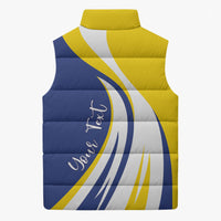 Personalized Boneiru Flag Stylized Sleeveless Puffer Jacket