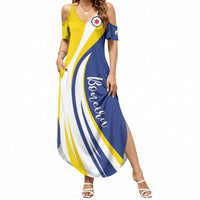 Personalized Boneiru Flag Stylized Summer Maxi Dress