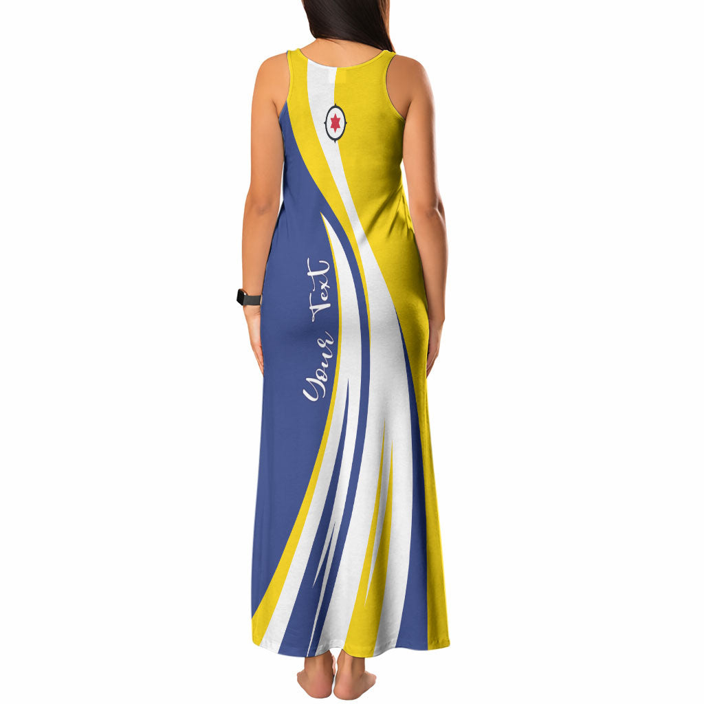 Personalized Boneiru Flag Stylized Tank Maxi Dress